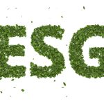 abstract 3d leaves forming esg text symbol white background creative eco environment investment fund 2021 future green energy innovation business trend