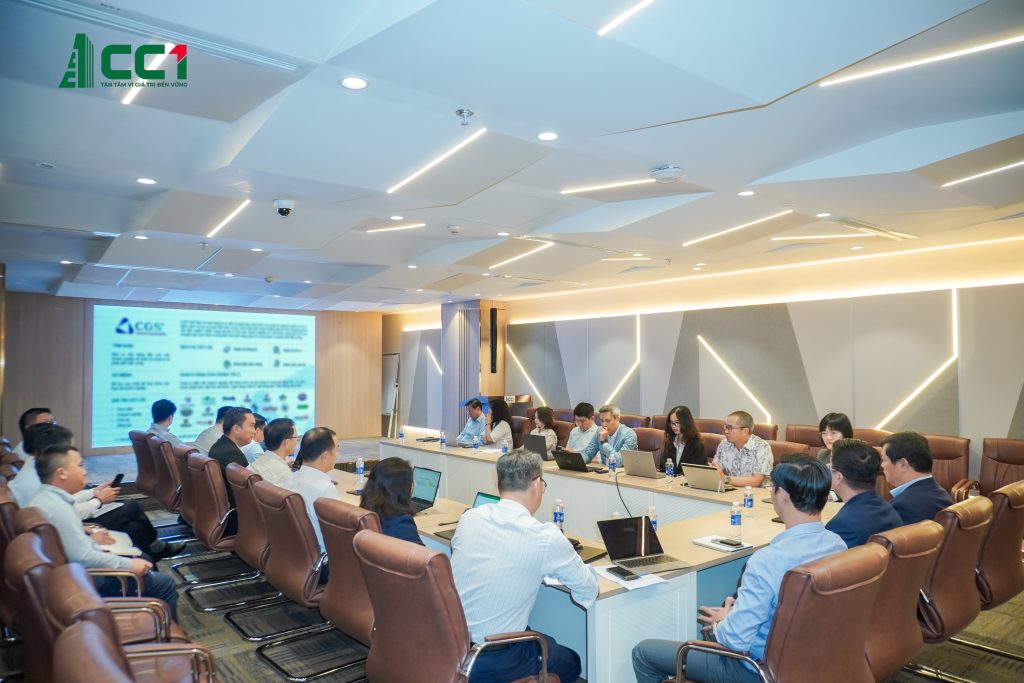 Toàn cảnh buổi làm việc giữa CC1 và CGS Việt Nam, đánh dấu bước tiếp nối trong hành trình triển khai chiến lược ESG