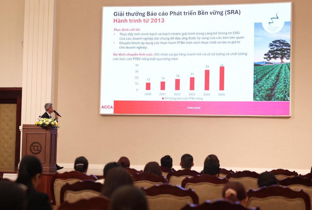 Ông Nguyễn Viết Thịnh – Tổng Giám đốc CGS Việt Nam trình bày tại sự kiện