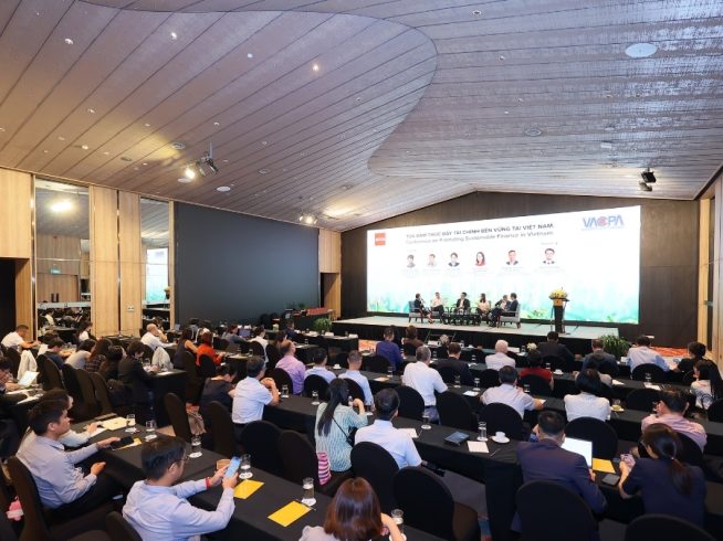 An overview of the "Advancing Sustainable Finance in Vietnam" Panel Discussion, jointly organized by the Vietnam Association of Certified Public Accountants (VACPA) and the Association of Chartered Certified Accountants (ACCA) in Hanoi on 21 July 2026. (Photo credit: ACCA)