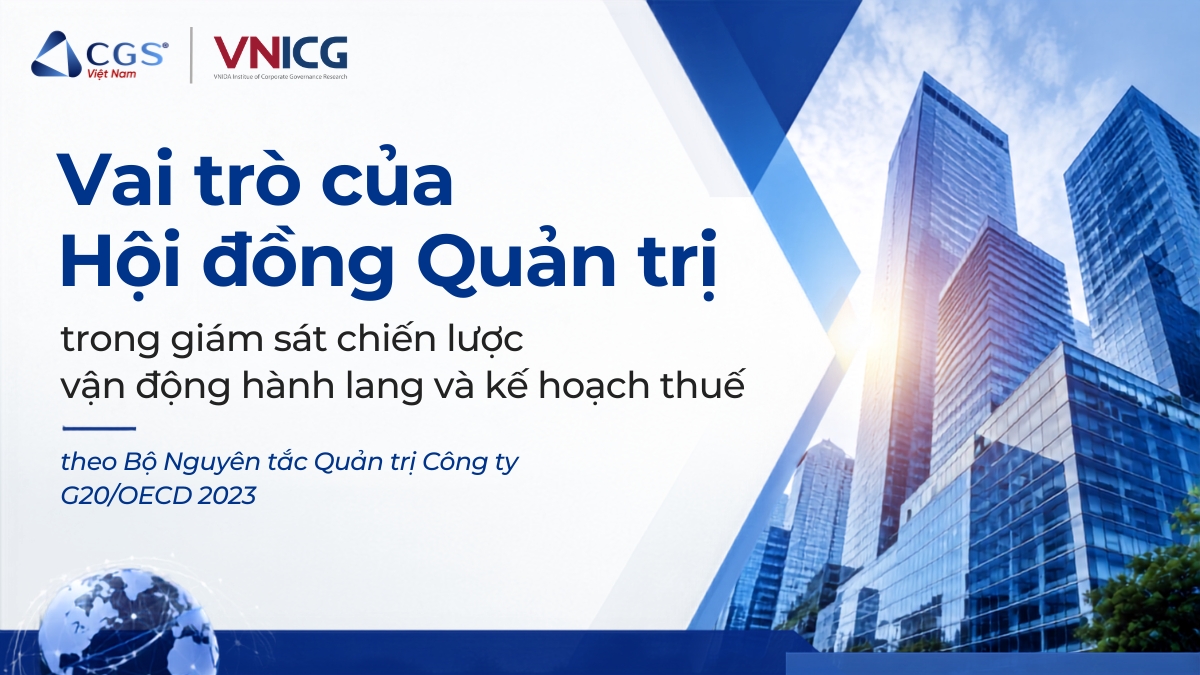 Vai trò của HĐQT trong giám sát chiến lược vận động hành lang và kế hoạch thuế