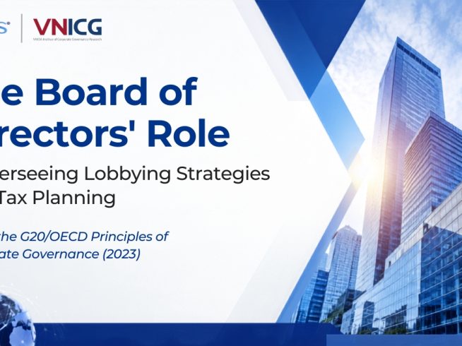 The Role of the Board of Directors in Overseeing Lobbying Strategies and Tax Planning under the G20/OECD Principles of Corporate Governance 2023
