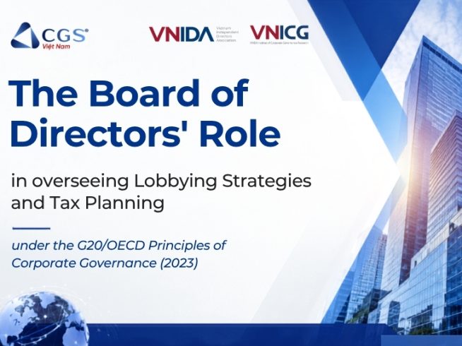The Role of the Board of Directors in Overseeing Lobbying Strategies and Tax Planning under the G20/OECD Principles of Corporate Governance 2023