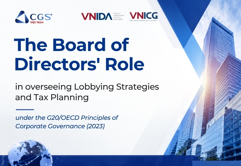 The Role of the Board of Directors in Overseeing Lobbying Strategies and Tax Planning under the G20/OECD Principles of Corporate Governance 2023