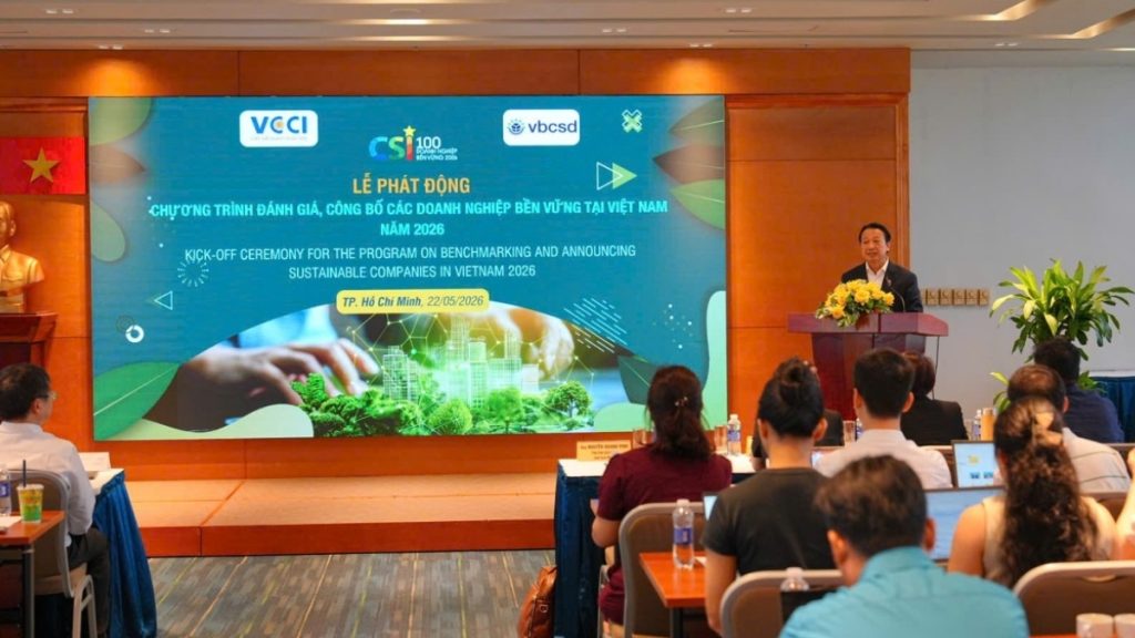 Ông Nguyễn Quang Vinh, Phó Chủ tịch VCCI, Phó Trưởng Ban Chỉ đạo Chương trình CSI 2026 phát biểu tại lễ phát động