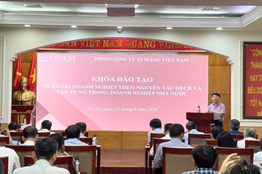 Ông Nguyễn Quốc Việt - Chủ tịch HĐTV VICEM phát biểu tại Chương trình